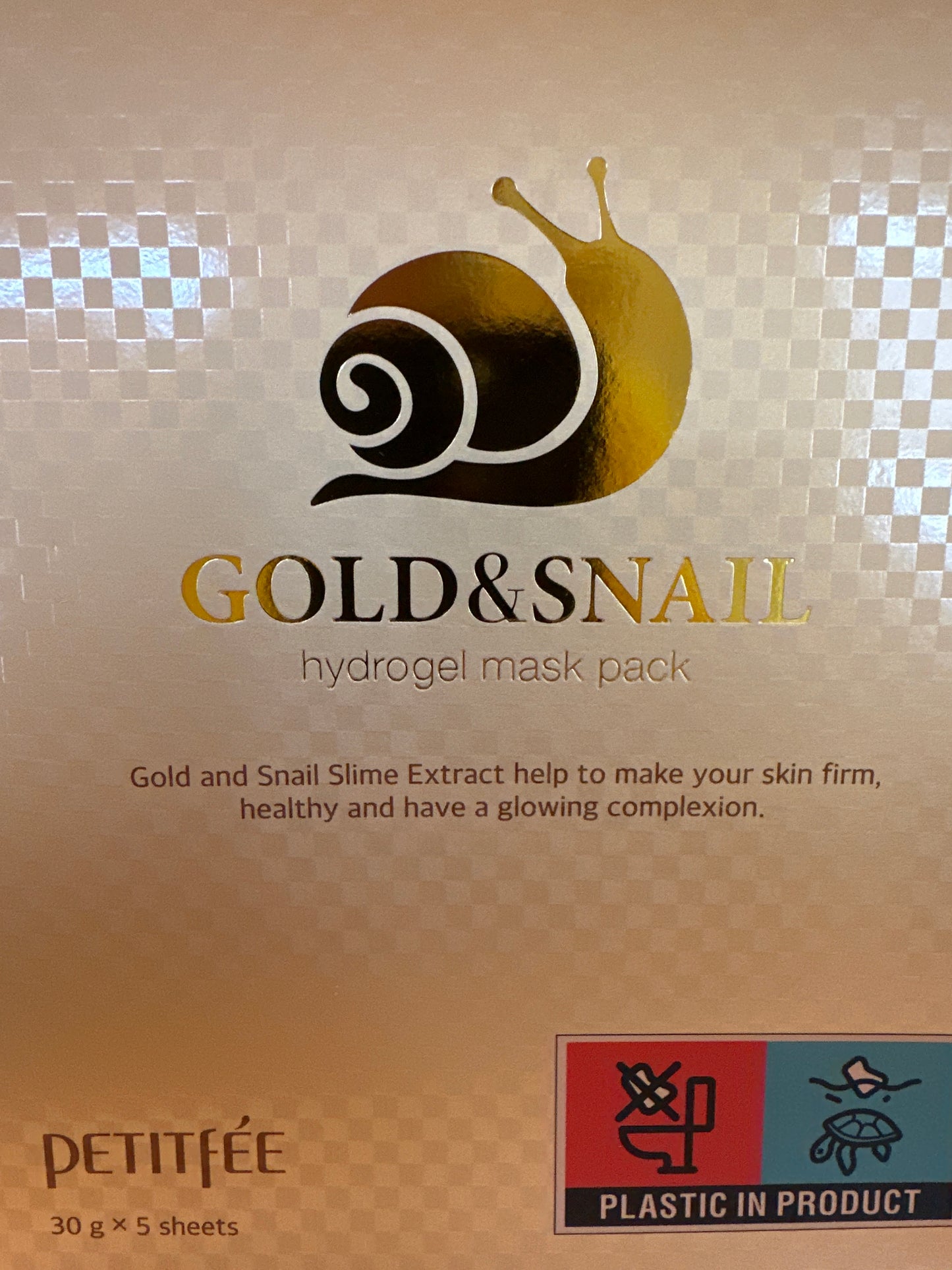 Petitfee Gold and Snail ansiktsmaske (5stk)