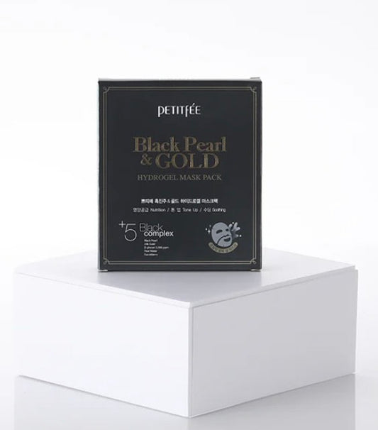 Petitfee Black pearl & gold Hydrogel ansiktsmaske (5 stk)